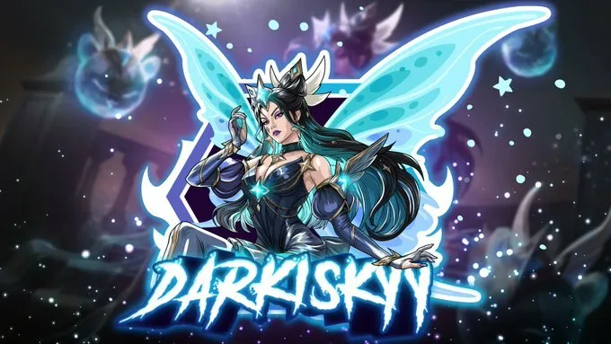 Darkiskky cartoon logo